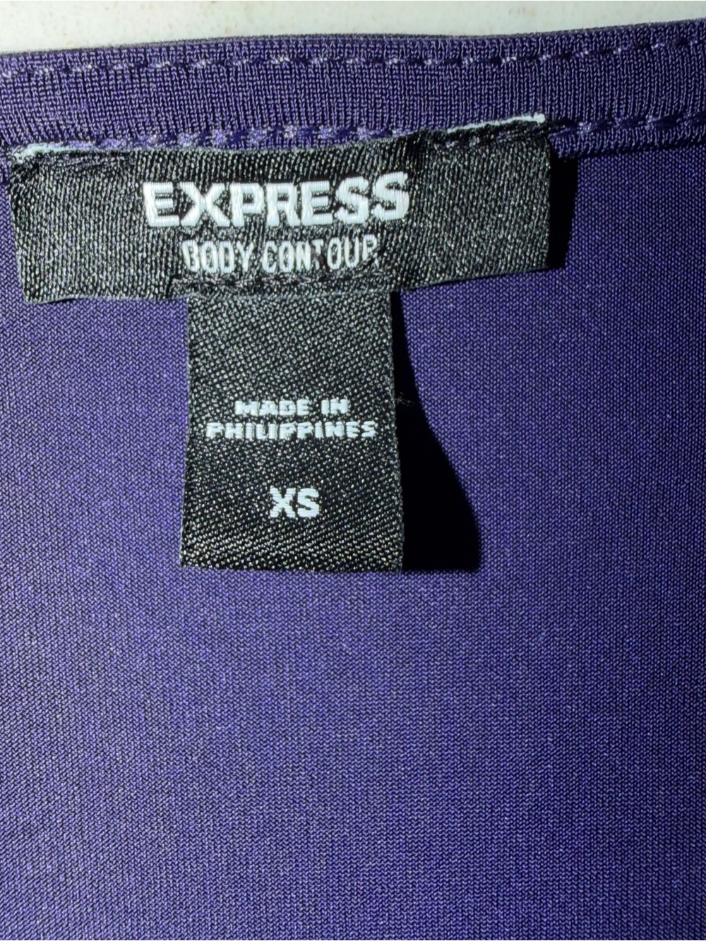 Express Body Contour V-Neck Long Sleeve Bodysuit Purple - XS - Picture 3 of 5